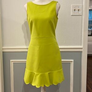 J. Crew Factory Lime Green Sleeveless Dress
